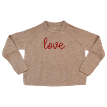 Load image into Gallery viewer, NEW! Limited Stock Rib Knit Cashmere Sweater With Chunky Yarn Embroidery, Embroidered Knit Sweater, Fall Knit Sweater, Custom Knit Sweater