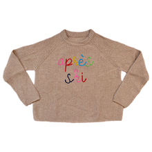 Load image into Gallery viewer, NEW! Après Ski Knit Cashmere Sweater, Embroidered Knit Sweater, Ski Knit Sweater, Après Ski Sweater