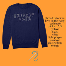 Load image into Gallery viewer, Custom NAVY 100% Cashmere Sweater, Custom Cashmere, The Lady Doth