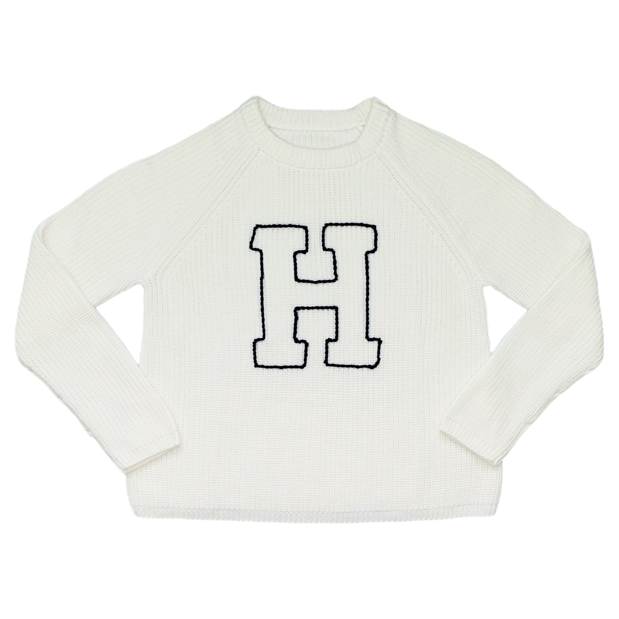 Hand Embroidered College Varsity Sweater Fall Knit Sweater Custom Co The Lady Doth