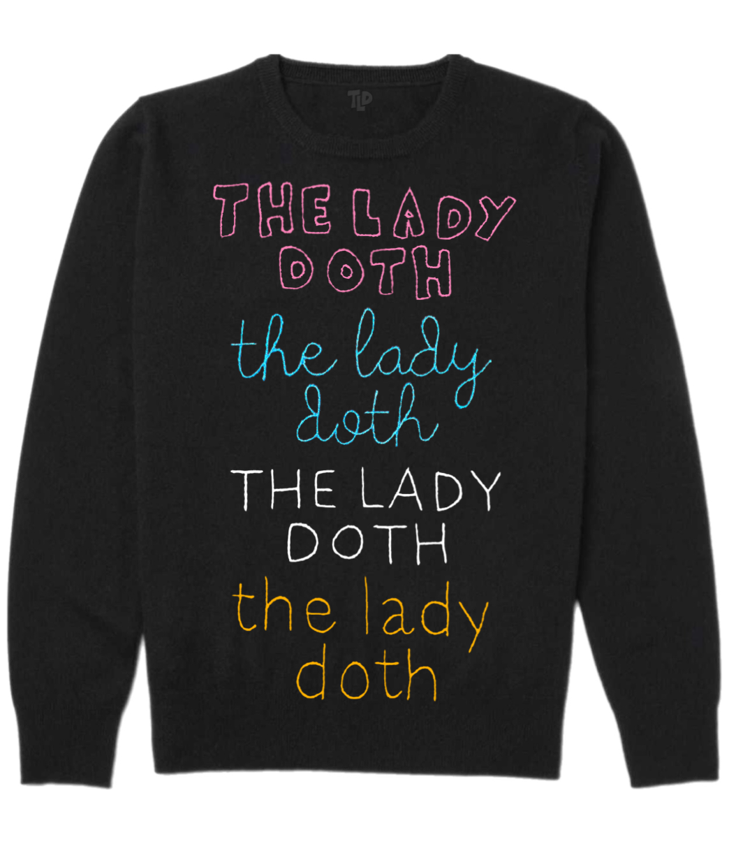 Custom BLACK 100% Cashmere Sweater, Custom Cashmere, The Lady Doth