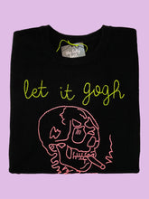 Load image into Gallery viewer, Hand Embroidered Van Gogh Inspired 100% Cashmere Sweater, Smoking Skull, The Lady Doth
